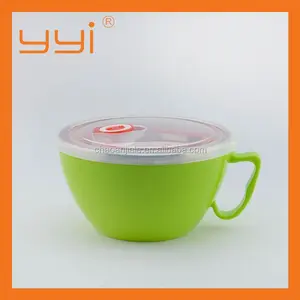 Corea de plástico y acero inoxidable Soup Bowl / Tallarines tazón de fuente con las orejas para Niños