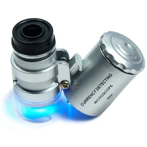 NO.1 9882 60X Sieraden Pocket Vergrootglas Lupa <span class=keywords><strong>Eye</strong></span> Munten Vergrootglas Juweliers Loupe met LED UV Licht - Product Image 1