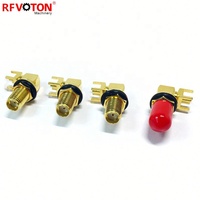 Conector de cable Coaxial, a prueba de agua, hembra, SMA, RF, IP68, jack SMA, Conector de borde PCB, IP67, codo de 90 grados, mampara de ángulo recto