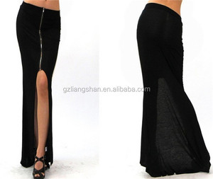 Hot Lady Bodycon Cleavage Sexy Long Skirt <strong>Tight</strong> Skirt Pattern Long Maxi Skirt Cotton - Product Image 6