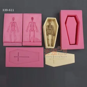 silicone coffin cake mould,halloween cake decorations,silicone zombie mould