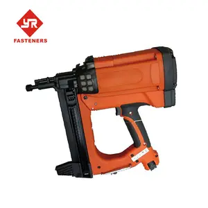 Gas actuated cordless nailer for concrete or steel
