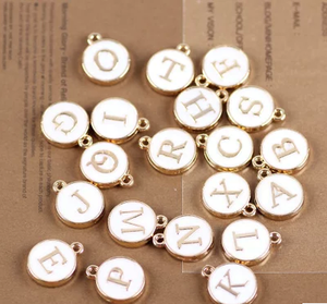 Lloy Metal-Charms de letras iniciales del alfabeto, charms de letras esmaltadas para pulsera ewelry - Product Image 3
