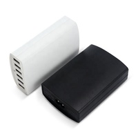 Pengisi daya USB 6 Port 60W 5V 12A, cocok untuk iPhone XS XR iPad Pro Air Mini untuk Galaxy S9 Edge Tablet PC fitur OTP OVP