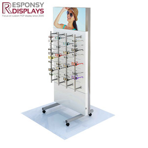 Présentoir de sol en acrylique avec neuf niveaux rotatifs pour présenter des lunettes de soleil sous tous les angles dans les magasins de détail - Product Image 6