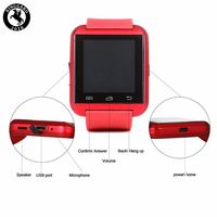 Montre connectée Kinggard U8 BT 2022 en promotion avec écran TFT, double SIM et écran tactile pour téléphones Android - Écran 28 mm, bracelet en caoutchouc