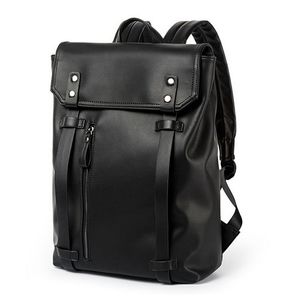 New Large Capacity Casual <strong>Black</strong> School <strong>Backpacks</strong> High Quality PU <strong>Leather</strong> <strong>Backpacks</strong> School Bags Trendy Students <strong>Backpack</strong> - Product Image 1