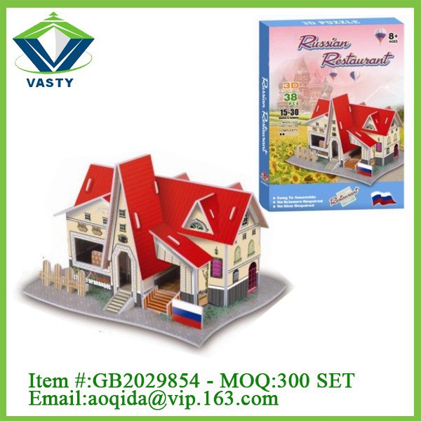 2015 здание игрушки русский ресторан супер 3d головоломки