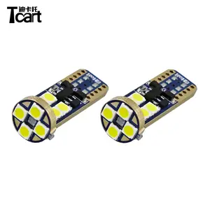 Tcart 7 Color Option 3030 Chip 12SMD T10 5W5 LED Bulb Canbus Car Auto Light