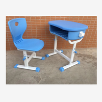 Ensemble chaise et bureau réglables en hauteur en plastique pour enfants, usage scolaire, design moderne, marque JINJIAWEI, garantie 1-2 ans, province du Guangdong