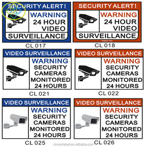 Customกาวสติกเกอร์PVCสำหรับ<span class=keywords><strong>กล้อง</strong></span><span class=keywords><strong>วงจรปิด</strong></span>ป้ายเตือนการพิมพ์ - Product Image 6