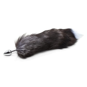 Spina <span class=keywords><strong>anale</strong></span> in acciaio inox per adulti di grandi dimensioni <span class=keywords><strong>con</strong></span> <span class=keywords><strong>coda</strong></span> di volpe bianca conveniente giocattoli BDSM per <span class=keywords><strong>Plug</strong></span> accessori per adulti prodotti SM - Product Image 6