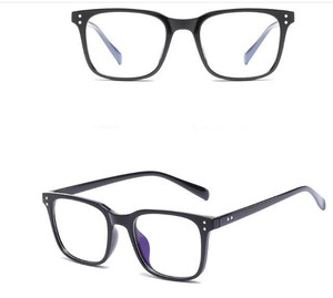 Carré objectif clair et jaune lentille deux options mince en métal anti-rayonnement anti rayonnement lunettes lunettes - Product Image 1