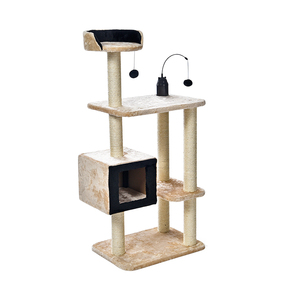 Produk Hewan Peliharaan Desain Baru Menara Panjat Kucing Kayu Besar Mewah Modern, Rumah Pohon untuk Kucing, Menara Kucing - Product Image 6