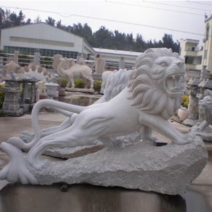 Scultura di Leone in Pietra a Grandezza Naturale per Giardino Esterno Statue di Animali in <span class=keywords><strong>Marmo</strong></span> - Product Image 6