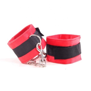 BDSM Bondage Gear Erotic Bed Games Handcuffs Ankle Cuffs <strong>Nipple</strong> <strong>Clamps</strong> Whip Spanking Kit - Product Image 2