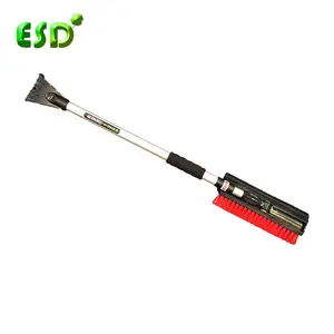 ESD 88-119CM strumento per la pulizia dell'auto spazzola per arco con raschietto per ghiaccio e scopa telescopica per spazzaneve con palo in alluminio estensibile