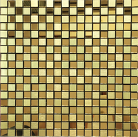 Tuile de mosaïque carrée en aluminium écologique de haute qualité AYSHA, style Art Déco, pour montage mural, usage intérieur, maison, bureau