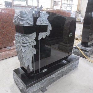 Cross Headstone Designs Chinese Quarry Granite Tombstones Western Style Modern Headstone