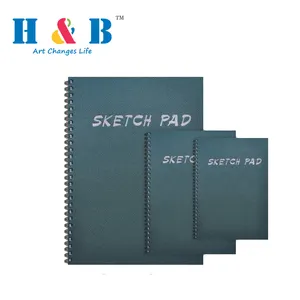 Professionele 160G Kleur Sketch Hard A4 X 35P Vel Spiraal Gebonden Schetsboeken Voor Tekening