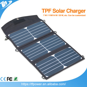 Panel de banco universal <span class=keywords><strong>7W</strong></span> / 11W / 14W / 20W de cargador solar portátil - Product Image 2