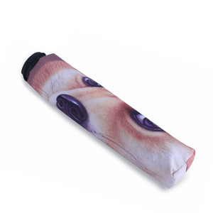 <span class=keywords><strong>Parapluie</strong></span> 3 plis à impression numérique animale polychrome à <span class=keywords><strong>motif</strong></span> de <span class=keywords><strong>chien</strong></span> ouvert manuel - Product Image 5