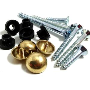 12mm 16mm 18mm Kubbeli yuvarlak kafa parlak pirinç ayna vidası - Product Image 4