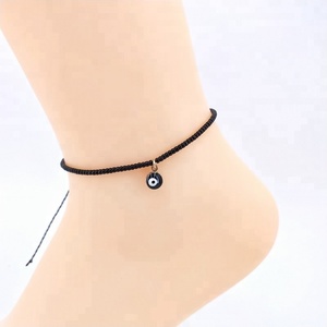 リトルziseみゆきビーズアンクレット黒邪眼ワックスナイロン弦調節可能な - Product Image 1