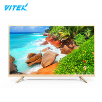 Téléviseur à écran plat pas cher VTEK 32 40 50 55 pouces, vente en gros de téléviseurs intelligents LED Android 32 pouces, téléviseur LED Android intelligent couleur or OEM