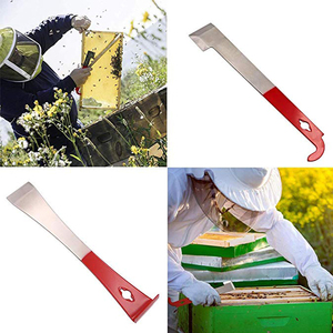 Nueva herramienta raspadora de colmena de acero inoxidable Equipo de cría de animales con condición de pintura roja Nuevo - Product Image 2