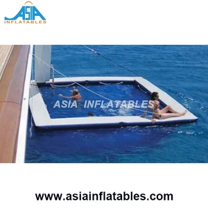 <span class=keywords><strong>Piscine</strong></span> gonflable flottante en Pvc, pour la mer/le lac, rectangulaire, avec <span class=keywords><strong>filet</strong></span> noir, offre spéciale - Product Image 3