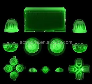 Gamepad que brillan en la oscuridad botones completos conjunto de botones <span class=keywords><strong>Trigger</strong></span> D <span class=keywords><strong>pad</strong></span> Thumbstick Thumbsticks para PS4 Slim Pro Controller - Product Image 2