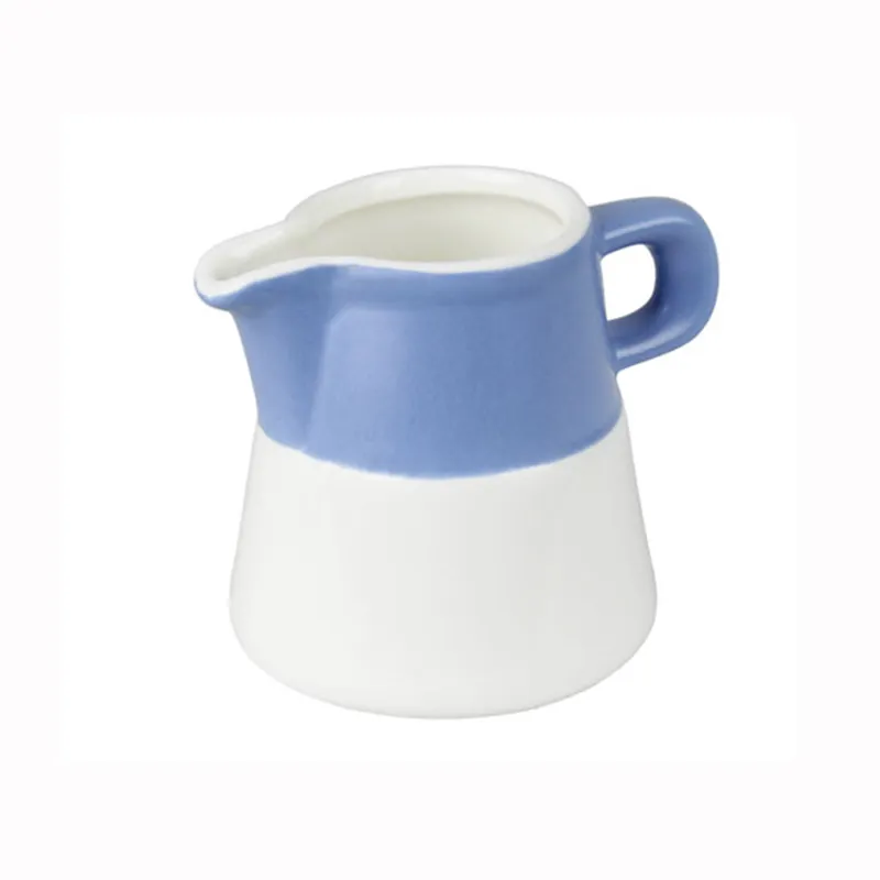 Cucina moderna brocca per acqua al latte in ceramica bianca e blu bicolore