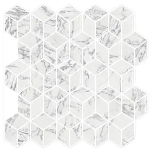 Azulejo de pared de baño, vinilo de plástico impermeable, papel tapiz 3D de cocina, extraíble, grueso, 12x12 pulgadas