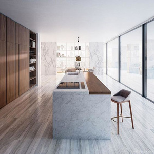 2024 Hangzhou Vermont Custom Best Price <strong>Walnut</strong> Wood Color Kitchen <strong>Cabinets</strong> Modular Kitchen <strong>Cabinet</strong> Design - Product Image 3