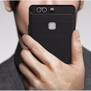 Antiurto Caso In Fibra di Carbonio Per Il Caso di <span class=keywords><strong>Huawei</strong></span> Ascend P9 P <span class=keywords><strong>9</strong></span> In Gomma Cassa Del Telefono Per <span class=keywords><strong>Huawei</strong></span> P9 Lite 2016 Posteriore copertura p9 più il sacchetto - Product Image 2