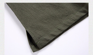 <span class=keywords><strong>Camicia</strong></span> <span class=keywords><strong>giacca</strong></span> stile Kimono in lino manica <span class=keywords><strong>lunga</strong></span> da uomo OEM - Product Image 4