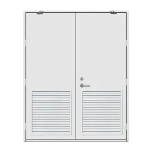 2022 Apartment Commercial fire exit door with glass with price of fire rated doors with panic push bar