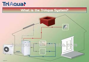 Calentador de agua solar, fuente de aire de la trinidad de la bomba de calor - Product Image 1