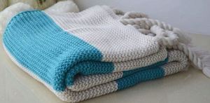 매직 그린 50DB45 100% 아크릴 도매 니트 원단 대형 니트 담요 - Product Image 5