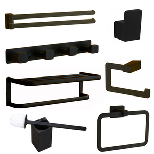 2019 nuovo popolare accessori per il bagno portasciugamani in gomma <span class=keywords><strong>nero</strong></span> opaco - Product Image 1
