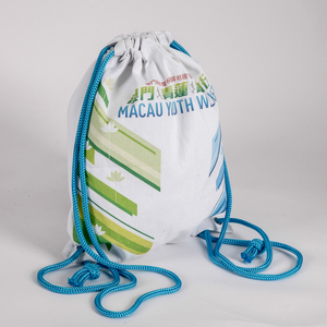 棉帆布健身房运动行李袋轻便时尚风格可洗信串促销用定制标志印刷 - Product Image 4