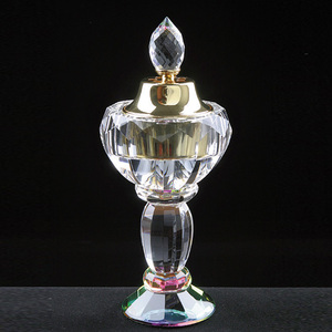 Nuevo diseño quemador de incienso de cristal con pequeño Diamante de cristal - Product Image 5