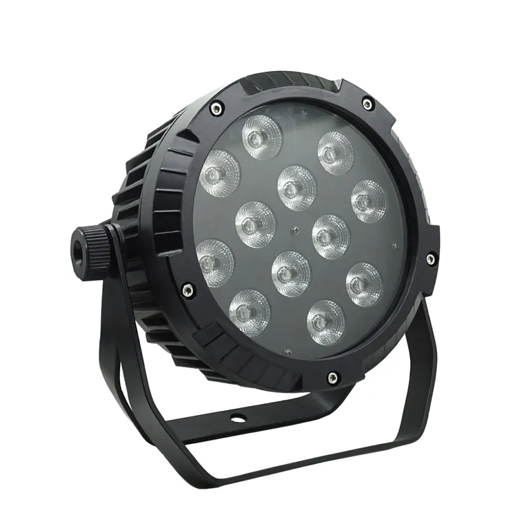 12x18W RGBWAUV 6in1 야외 침묵 작업 무대 조명 방수 DMX512 LED 파 수 빛