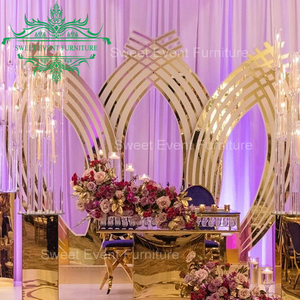 مستطيل أبيض الخشب قاعدة الاكريليك ديكور خلفية موقف للمناسبات والافراح - Product Image 1