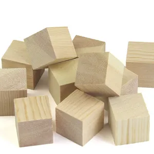 naturale legno di pino grezzo cubo 30mm bambini blocchi