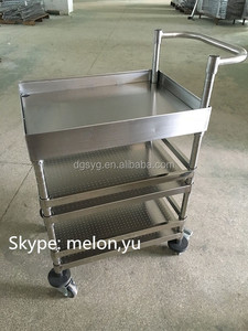 Chariot de traitement en acier inoxydable, 2 <span class=keywords><strong>étagère</strong></span>s, 60x40 <span class=keywords><strong>cm</strong></span>, livraison gratuite - Product Image 2