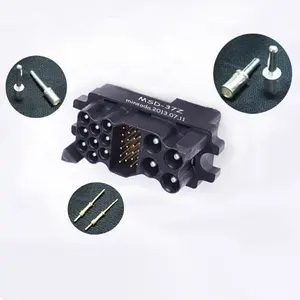 Boîtier de connecteur magnétique, panneau à sertir 4/24/9 POS, raccord, module d'alimentation, tyco 37 broches