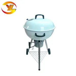 18.5'' Barbecue Hot Product Popular Style White Color 3 Legs Charcoal Barbecue Bbq Kettle Grill