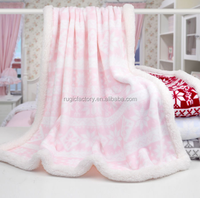 Kustom Cetak Super Lembut Bayi Tekstil Sublimasi Selimut Bunga Kepingan Salju Sherpa Throw Swaddle Wrap Nursery Bayi Selimut
